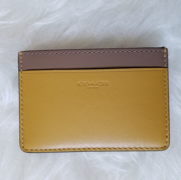 Coach leather card holder case